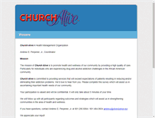 Tablet Screenshot of churchalive.org